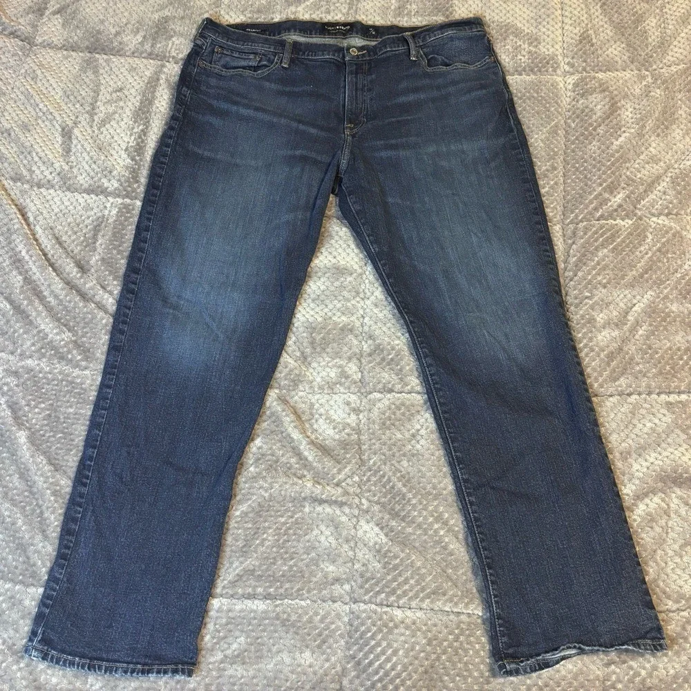 Lucky Brand 363 Straight Jeans Mens Dark‎ Wash Denim Size 42x32 - Picture 2 of 8